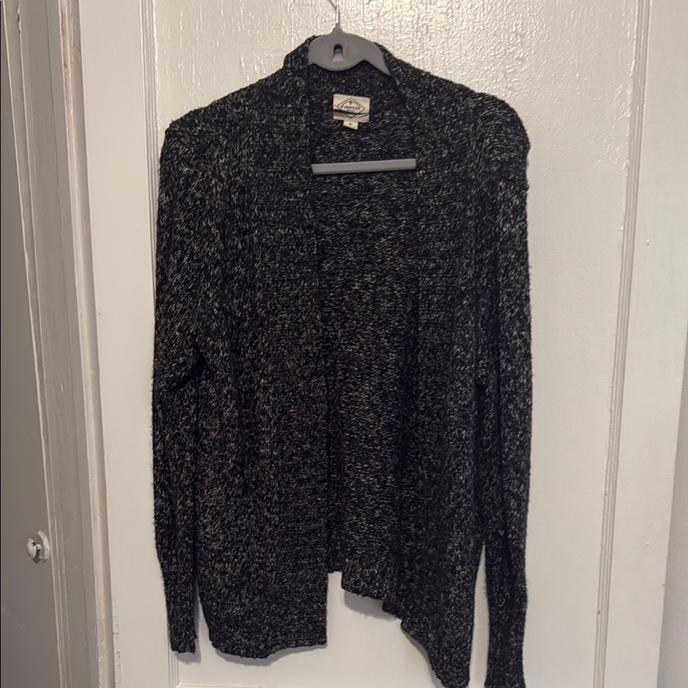 St. John's Bay Black and Gray Cardigan